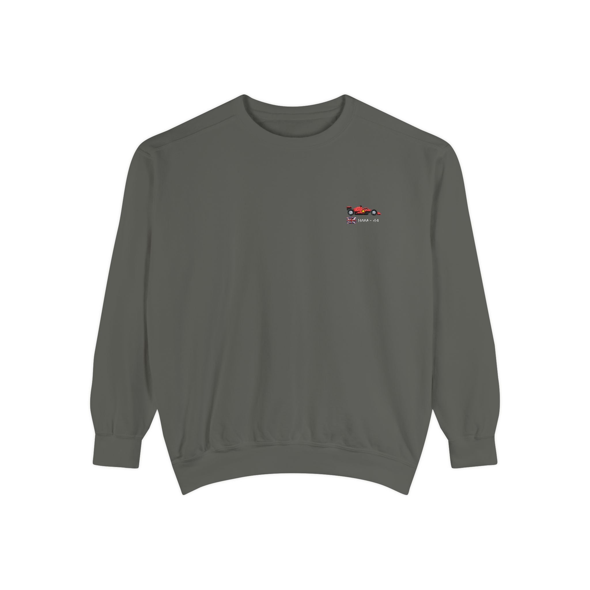 Customisable Embroidered Car Sweatshirt - Choose Your Car, Flag, Name & Number