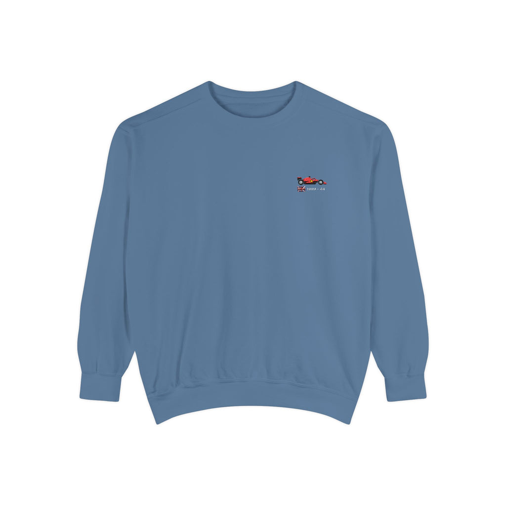 Customisable Embroidered Car Sweatshirt - Choose Your Car, Flag, Name & Number