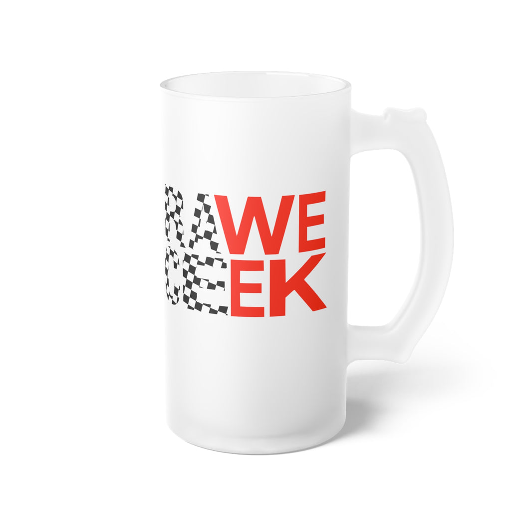 RaWe CeEk (Race Week) Frosted Glass Beer Mug
