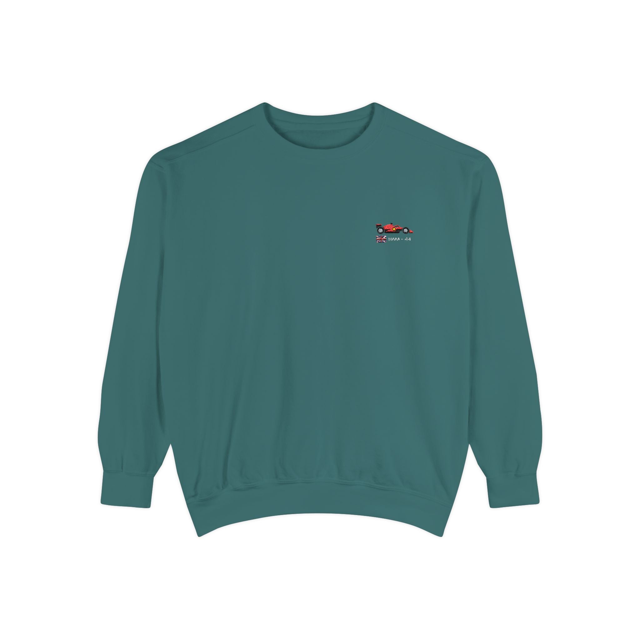 Customisable Embroidered Car Sweatshirt - Choose Your Car, Flag, Name & Number
